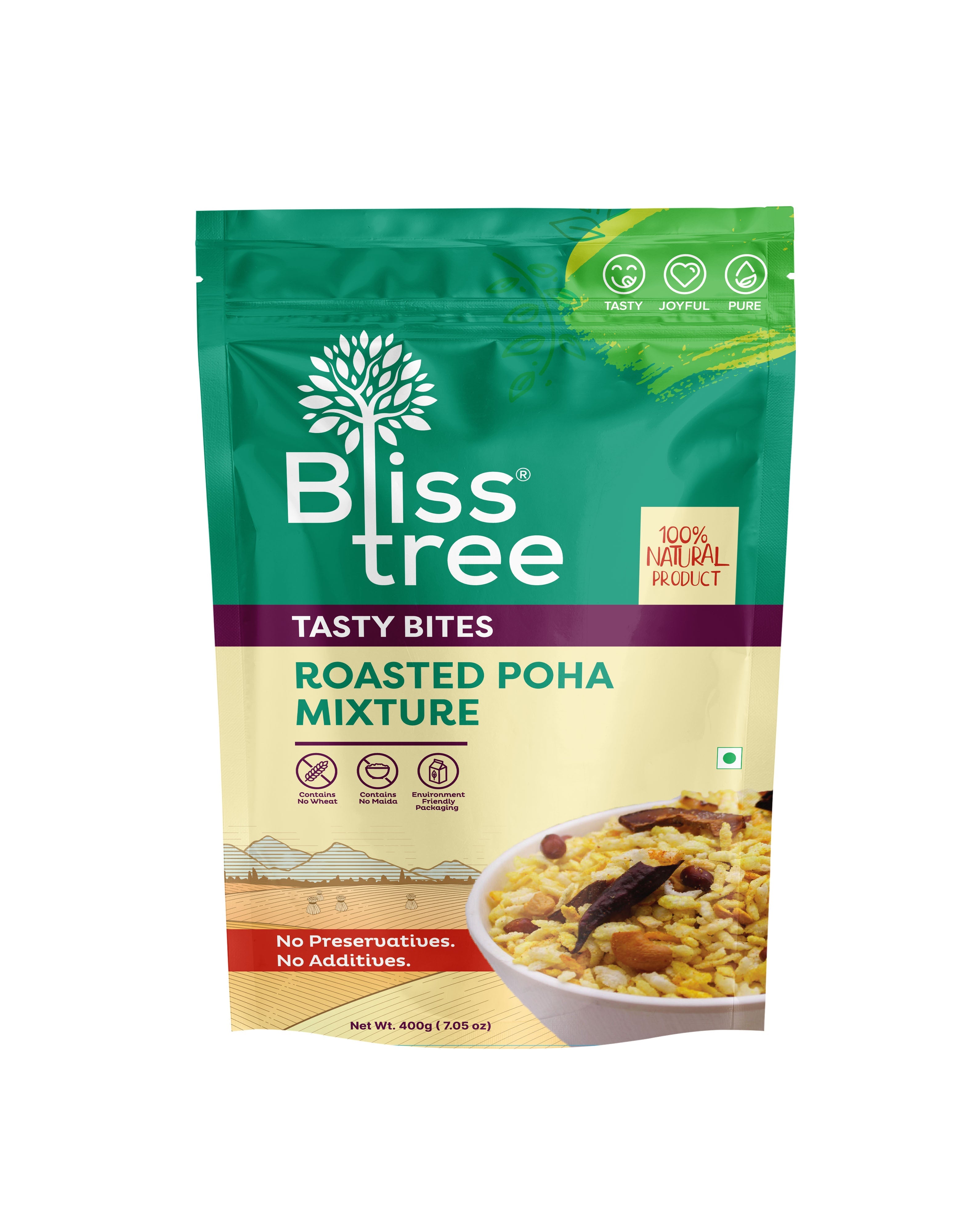 Blisstree Roasted Poha Mixture - 400g